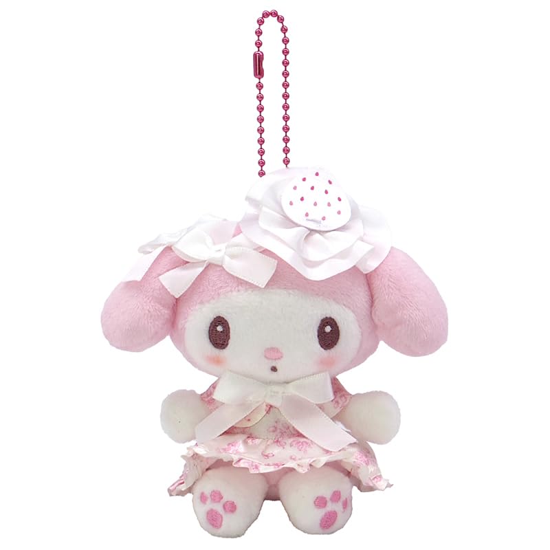 Nakajima Corporation My Melody & Kuromi Mascot Collection My Melody White Strawberry 208040-25 H13×W7.5×D6cm