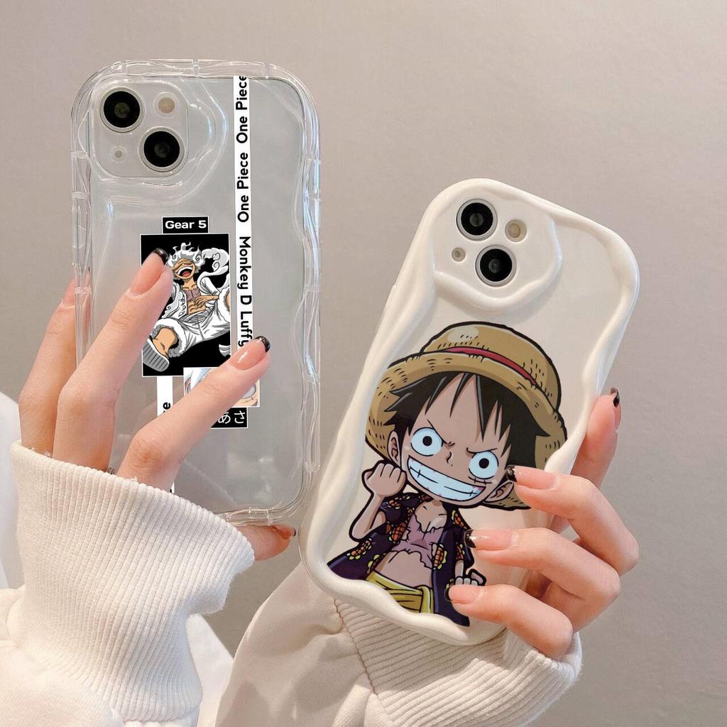 Чехлы для телефонов LZ28 One Piece Luffy Gear 5 Clear Soft Wave для Samsung S24 S23 Ultra S20 FE A54 A14 A52s A51 S10 Huawei Honor 90, защитная задняя крышка