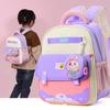 Printed Color Spliced Children Backpack Casual Outdoor Schoolbag Trendy