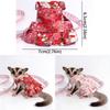 Adjustable Ferret Harness Skirt Breathable Escape-Proof Guinea Pig Chest Strap with Strap Straps Flower Pattern Hamster Vest