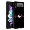 Чехол для телефона 'Сердцебиение футбола' Для Samsung Galaxy Z Flip3 Flip4 Flip5 Чехол-оболочка Для Z Flip 3 4 5 6 7 Жесткая складная крышка