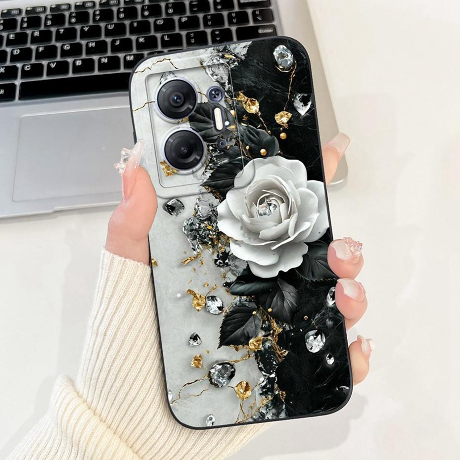 Beautiful Floral Phone Case For Infinix Hot 30 5G X6832 Soft Silicone Shockproof Cases For Infinix Hot30 5G Cover Bumpers
