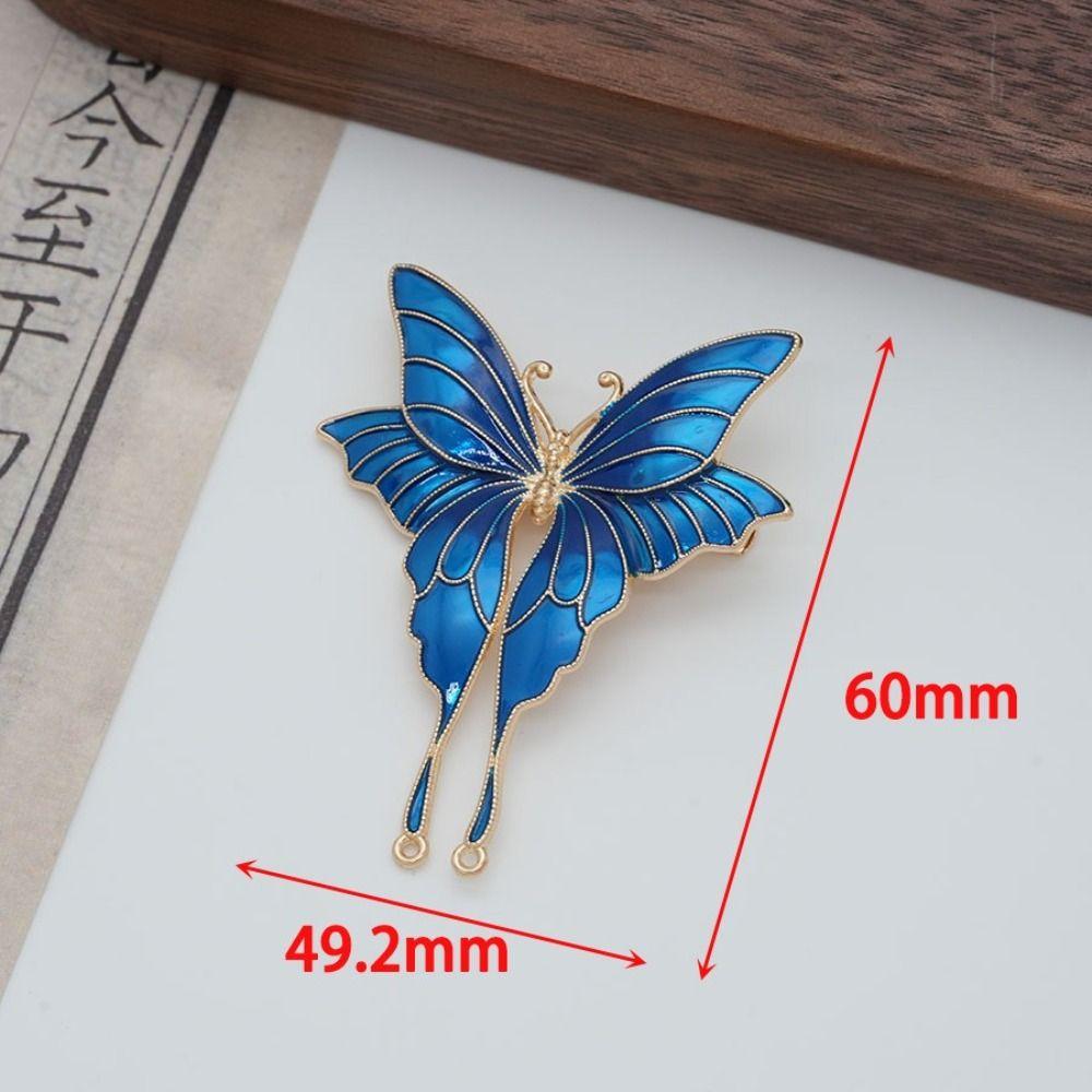 Alloy Material Butterfly Clothing Accessories Butterfly Brooch Pendant For Jewelry Making