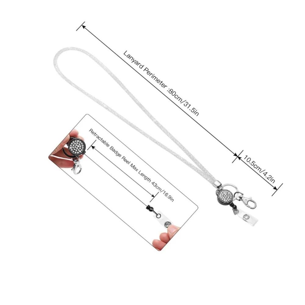 Tag Holder Retractable Badge Badge Holder Clip Lanyard Hanging Rope ID Badge Holder Necklace Strap