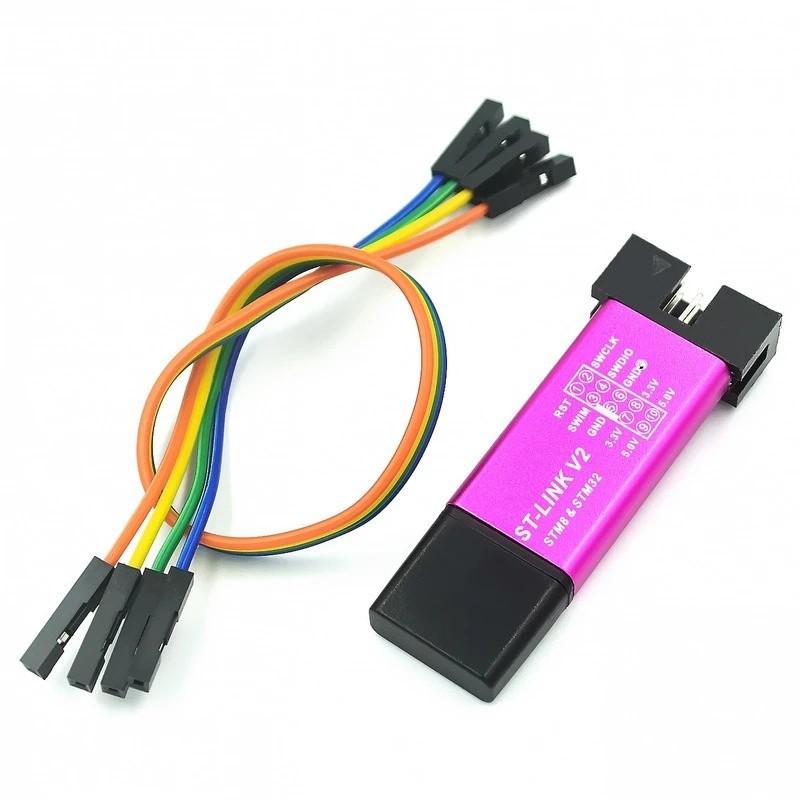 Компактный USB-отладчик и программатор для STM8/STM32 с интерфейсом SWD/JTAG и соединительными проводами