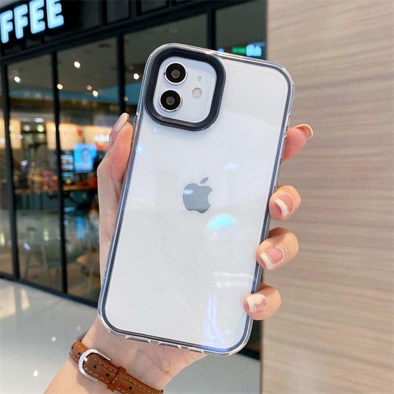2023 3 in 1 clear Bumper Shockproof case Logo Print Mobile Cover Custom Phone case for iphone 14 Pro Max