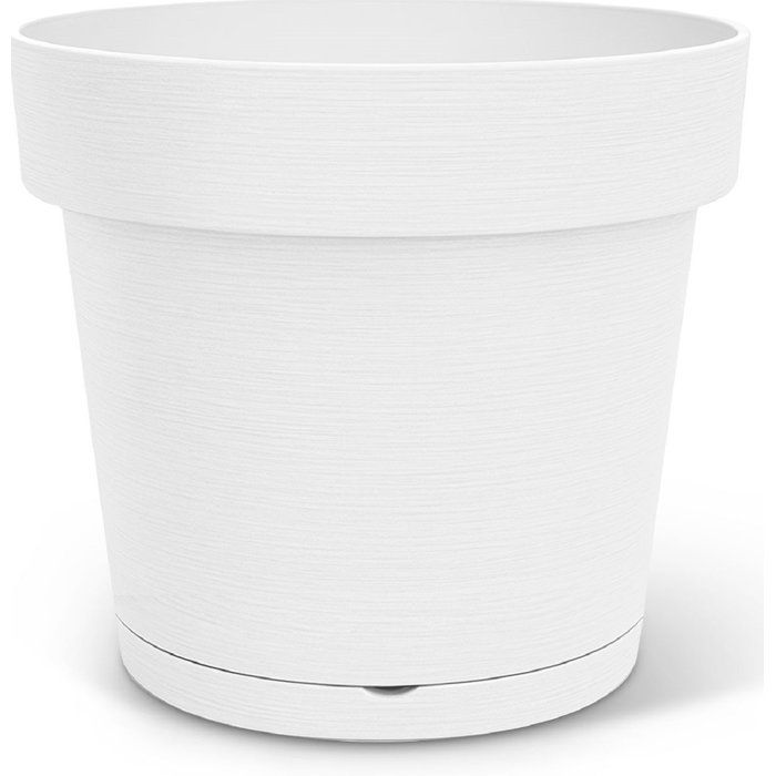 Pot de fleurs avec réserve rond - GARDEN ID - Glamour - Ø 50 - 47 L - H 43 cm - Blanc