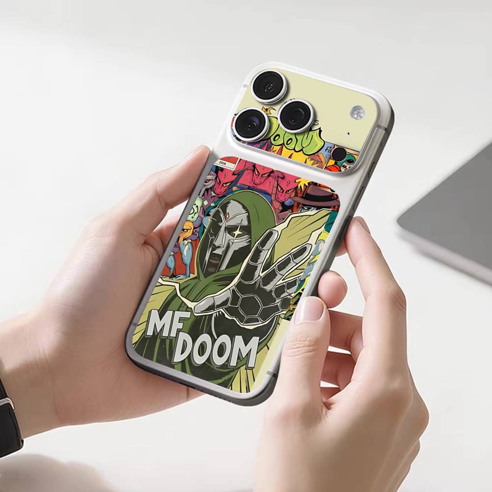 Underground Hip Hop M-MF-DOOM Wrap Sticker For IPhone17 Pro/17pro Max Phone Decal Skin Rear Protector Case Film Full Cover