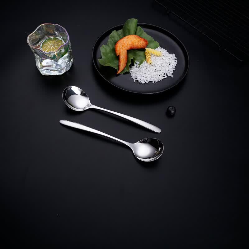 COODORA 316L Stainless Steel Round Bottom Soup Spoon Set
