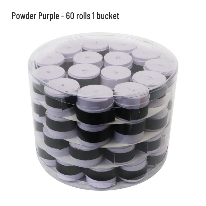 Elastic Perforated PU Leather Overgrip for Badminton, Tennis & Table Tennis Rackets, Fishing Rods with Ribbed Sweatband