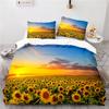Sunflower Flower Printed Bedding Set Art Home Decoration 3d Duvet Cover Pillowcase Single Double Twin Full Queen King Bedclothes