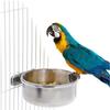 Cup Stainless Steel Birds Pet Supplies Bird Feeder Bird Supplies Hanging Bowl Cage Accessories