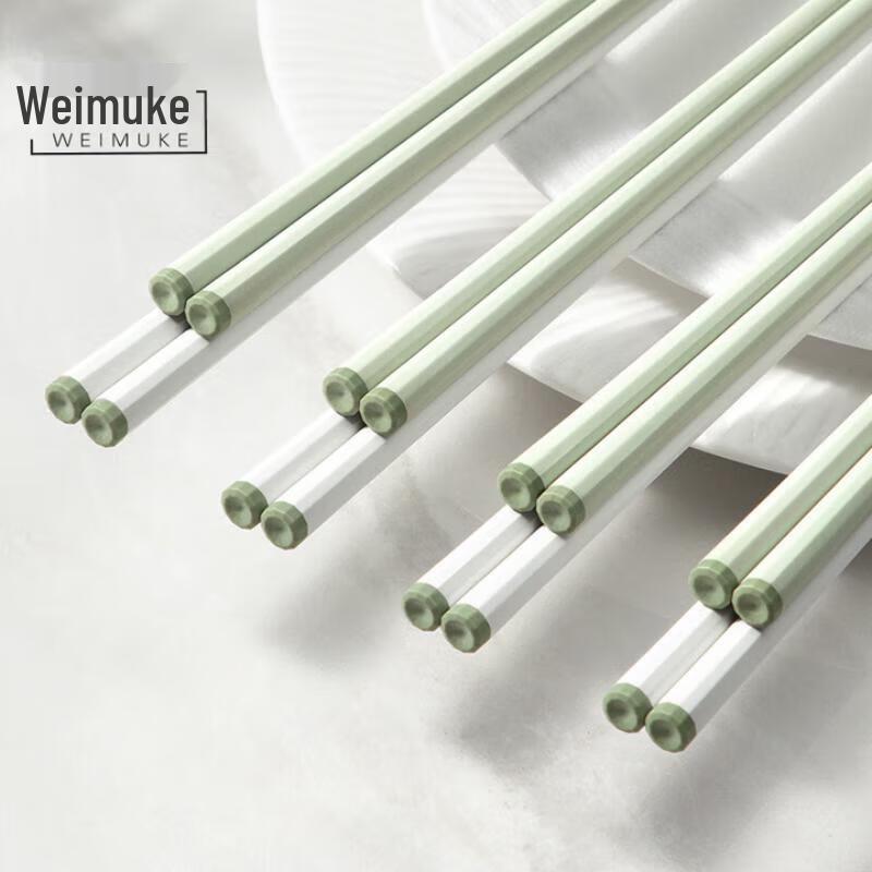 Weimuke Colorful Alloy Chopsticks - 5 Pairs