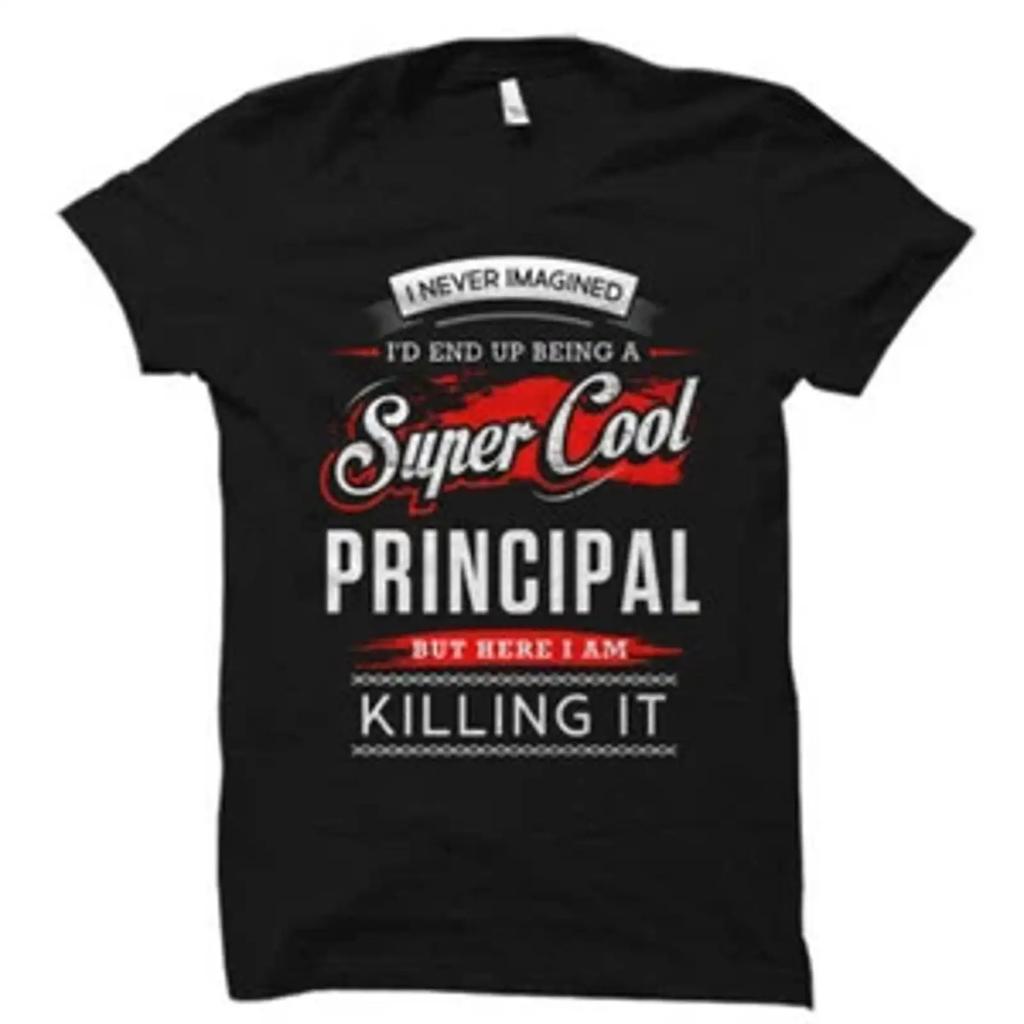 Principal Shirt Gift School Funny Vintage Graphic Slightly Unisex Stylish Breathable Fashion Streetwear