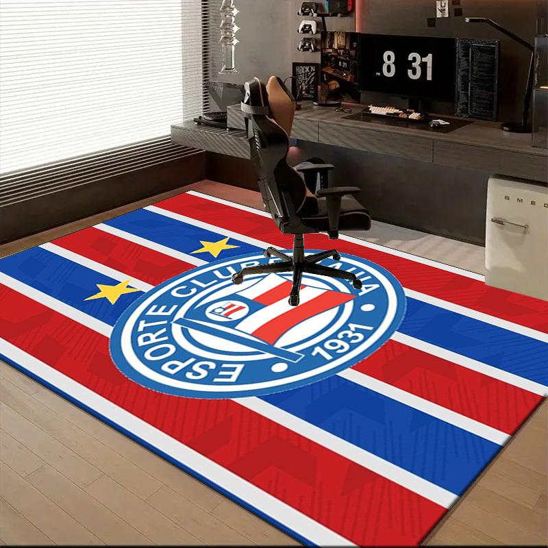 Ba-hia Sports Club Emblem Printed Office Carpet Chair Cushion Entryway Rug, Rugs for Living Room, Bedroom Christmas gifts