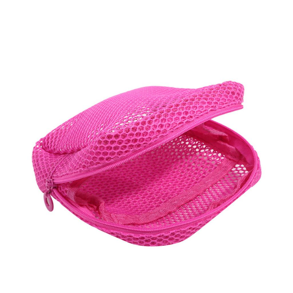 Портативная сетчатая косметичка для губной помады, сумка для хранения ключей, квадратный кошелек на молнии карамельного цвета, держатель для гигиенических салфеток
