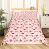 Pink Pig Bedding Set King Queen Sleeping Pig Duvet Cover For Kids Boys Girls Kawaii Animals Comforter Cover With 2 Pillowcases