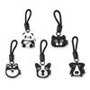 Cute Panda Cartoon Leather Cat Dog Husky Corgi Animal Doll Pendant Bag Charm Wallet Car Accessory Gift Bag Charm