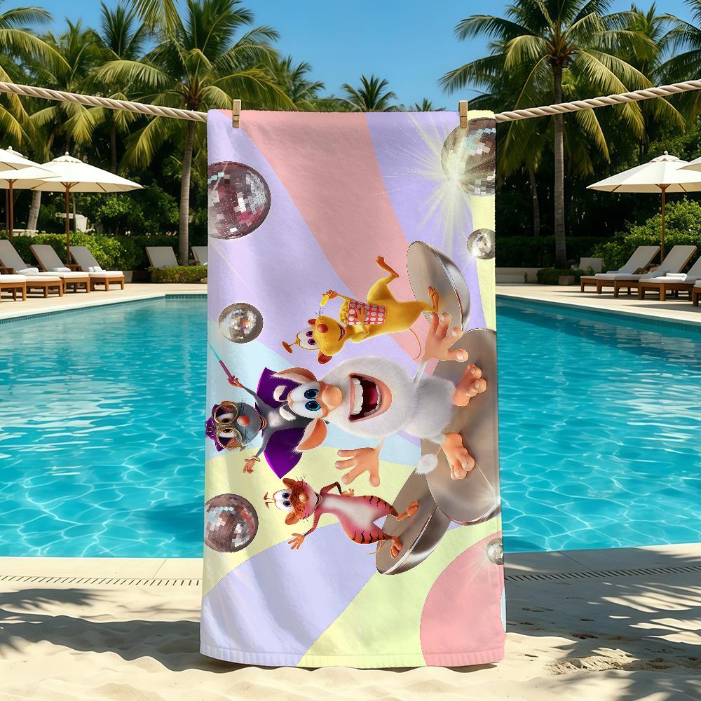 Towel Cute For Outdoor Camping B-Booba-ES Beach Towel Super Absorbent Quick-Drying Summer Cartoon Towel