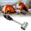 Bushcraft Auger Carbon Steel High Hardness Multi Purpose Hand Auger with PU Leather Pouch for Camping Adventure Outdoor