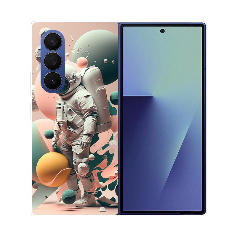 Чехол для Samsung Galaxy Z Fold 7 Прозрачный Жесткий Складной Роскошный Расписной Для Samsung Galaxy Z Fold7 Прозрачная Крышка ZFold 7 Fundas