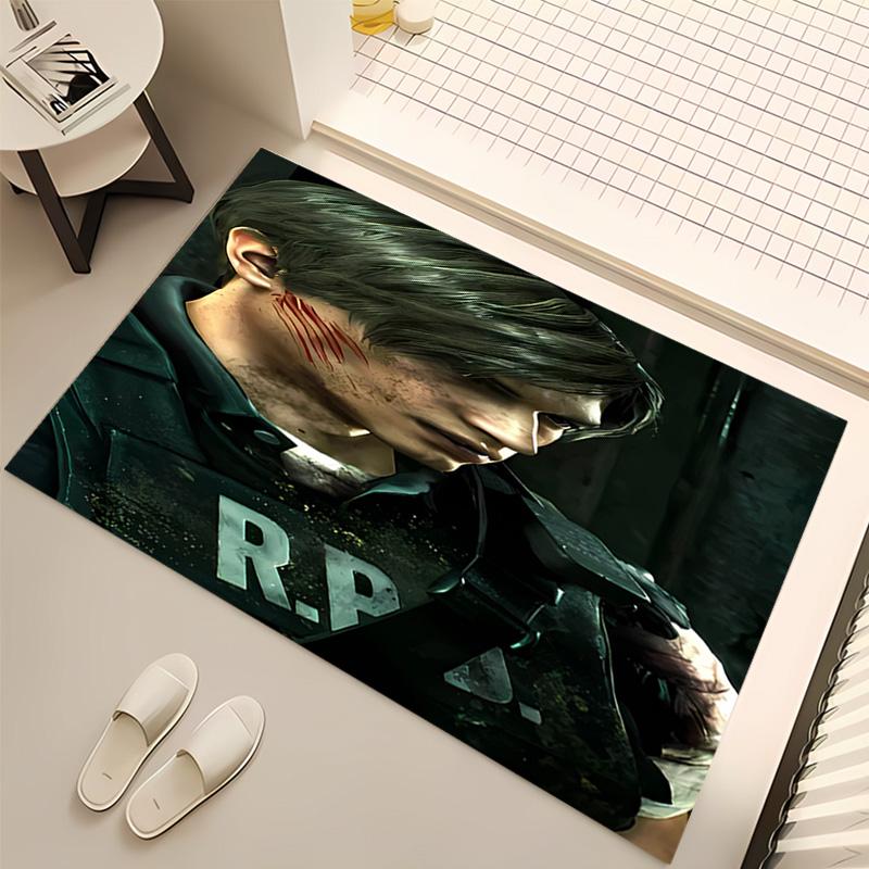 1pc Resident Evil Leon S. Kennedy2 Print Area Rug - Soft, Washable Non-Slip Indoor Mat, Living Room, Home Office Decorative Rug,Office Decorative