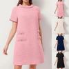 Женские милые короткие платья во французском стиле, элегантные твидовые однотонные пуловеры на пуговицах, миди-платья, короткие вечерние платья для офисных леди