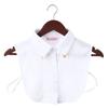 Vintage Detachable Cotton Clothes Accessories Shirt Fake Collar Lapel Blouse Top False Tie