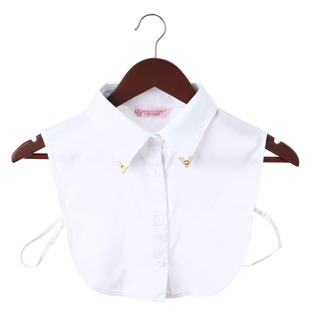 Vintage Detachable Cotton Clothes Accessories Shirt Fake Collar Lapel Blouse Top False Tie