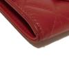 Used 10097 2.55 Compact Flap Wallet A80234 7941 Quilted Calfskin Coin Purse 26 Series Matelasse Red Unisex from Japan