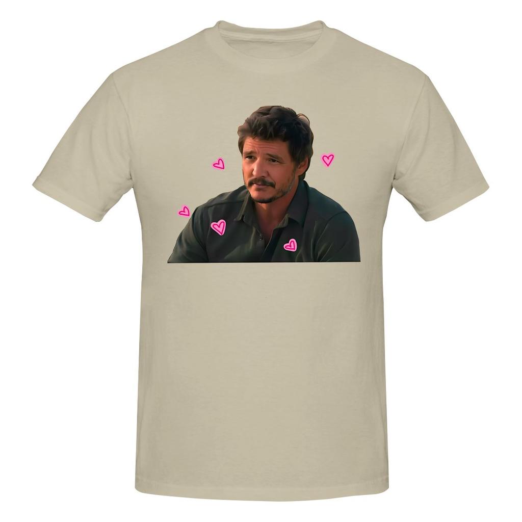 Pedro Pascal With Hearts Long Style Tshirt Niche Personality Fashion Sense Shirt