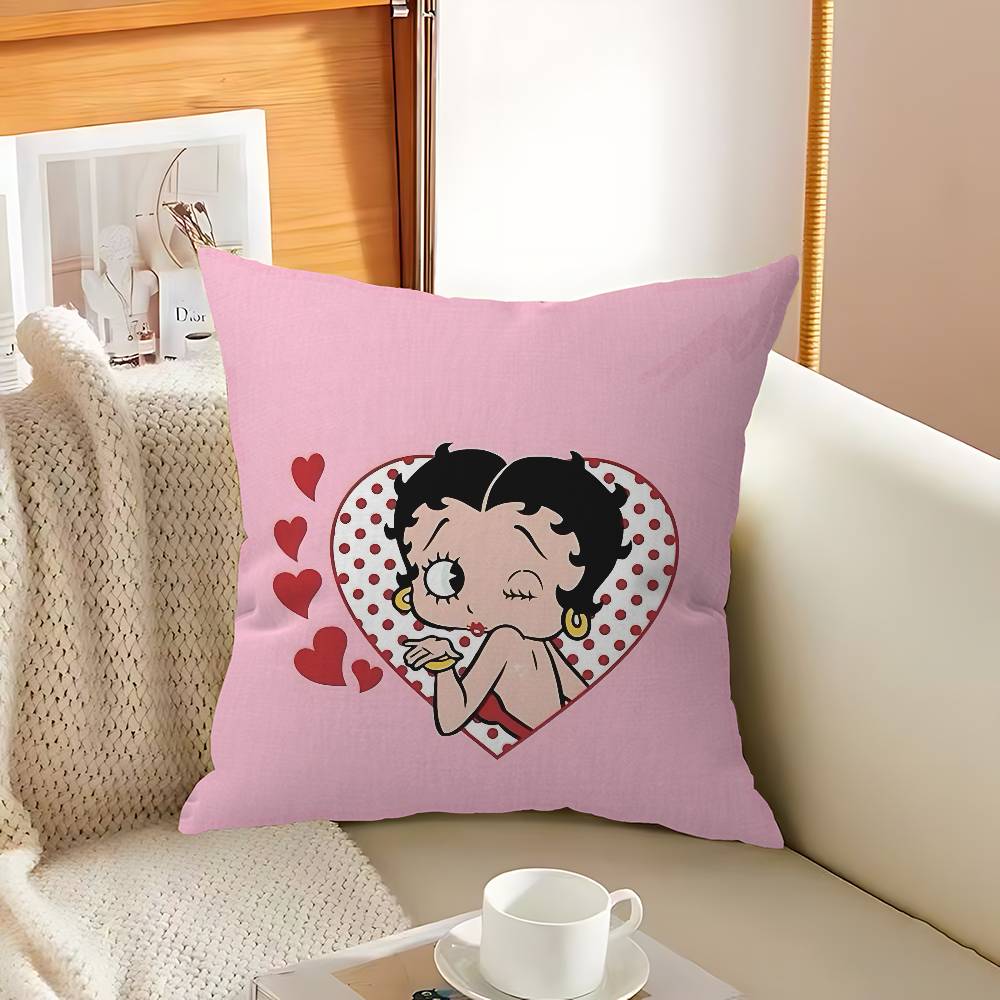 BBetty Girl BBoops Pillow Cushion Cover Pillowcase Living Room Sofa Home Decor Customized