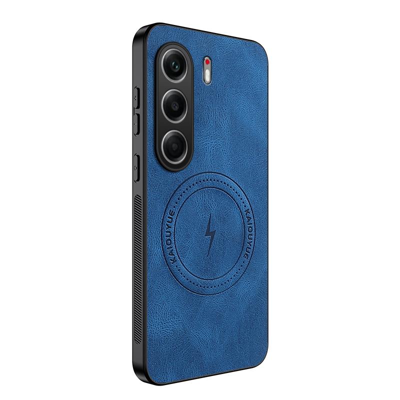 Для Tecno Camon 40 Роскошный кожаный магнитный чехол для телефона Для Tecno Camon 40 Pro Беспроводная зарядка Ударопрочная силиконовая накладка
