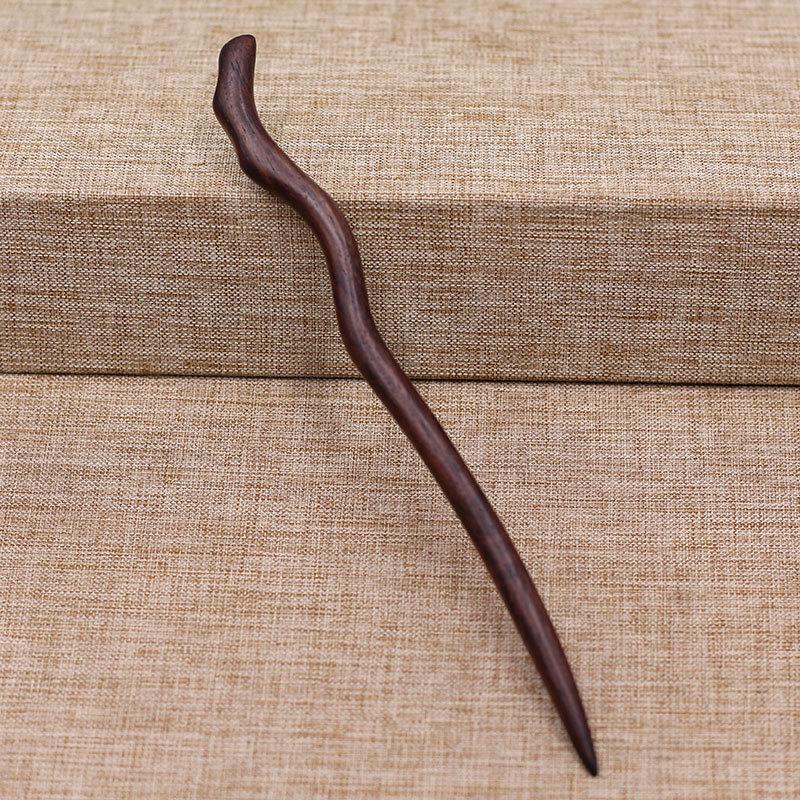 Hair Clasp Ladies Gift Wooden Vintage Ebony Accessories Guajacwood Hairpin