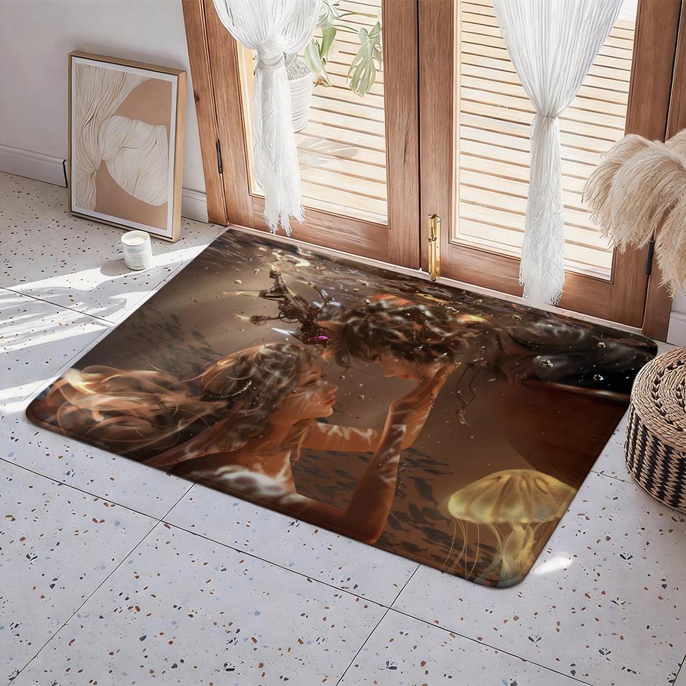 Anime G Ghost Blade Floor Mat Eco Flannel Doormat Non Slip Odorless Indoor Floor Rug Soft Short Plush Home Mat