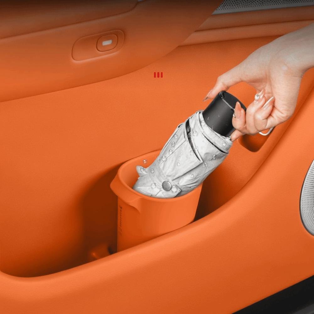 Waterproof Car Trash Can Anti-Slip Design Car Storage Bag Car Drink Rack Car Interior Accessories