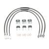 89715 Front Rear Brake Hose Kit for Jeep For Wrangler TJ YJ 1987-2006 and XJ 1984-2001 with Lift Compatibility