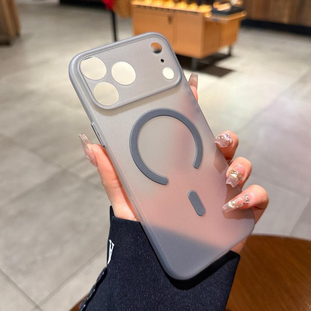 Ультратонкий магнитный чехол для телефона, совместимый с Apple: Матовый ТПУ для iPhone 16, Точная посадка для 15Pro, 17ProMax