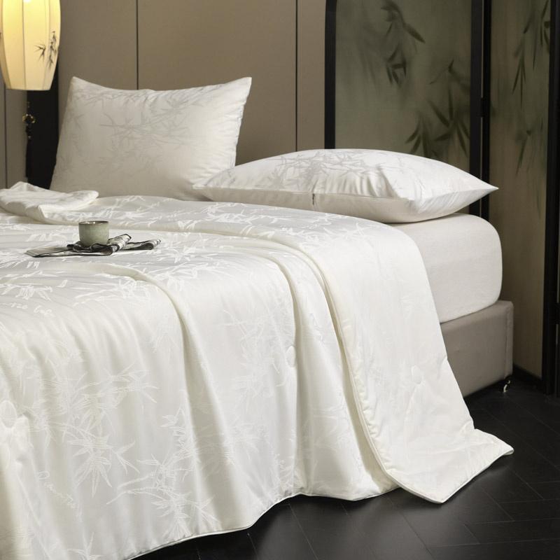 Жаккардовое бамбуковое охлаждающее летнее одеяло для кровати размера «queen» и «king», шелковистое одеяло для кондиционера, легкое охлажденное одеяло, мягкое, против клещей