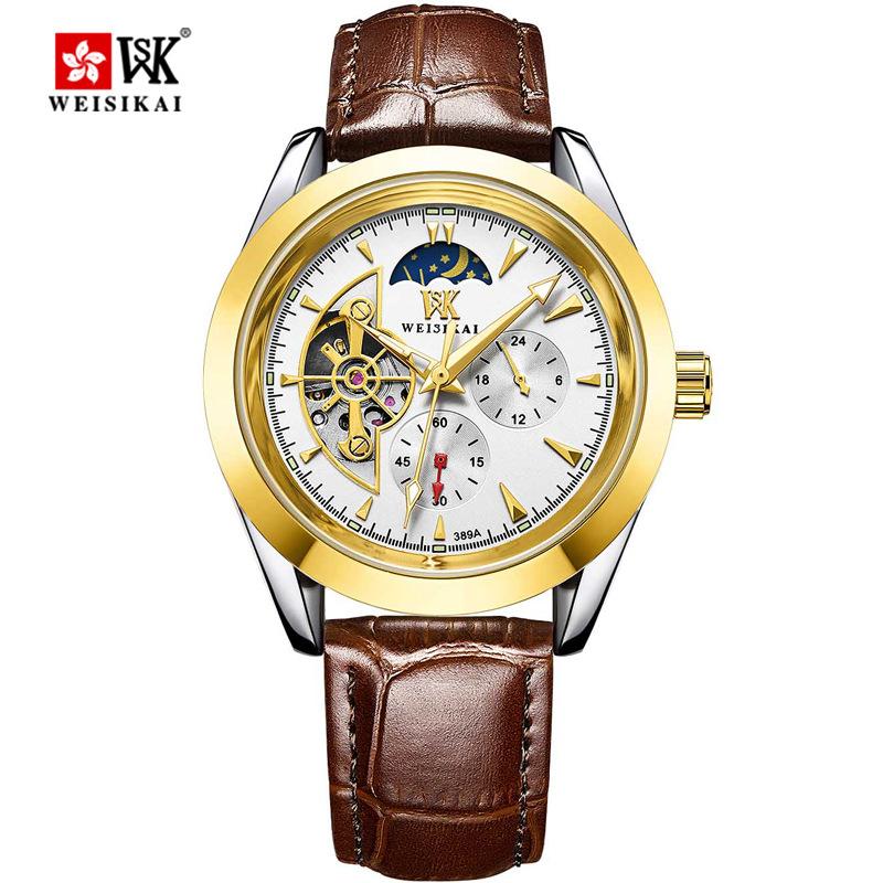 Новые роскошные мужские часы высшего бренда с коробкой, деловые часы, водонепроницаемые, полностью автоматические мужские механические часы