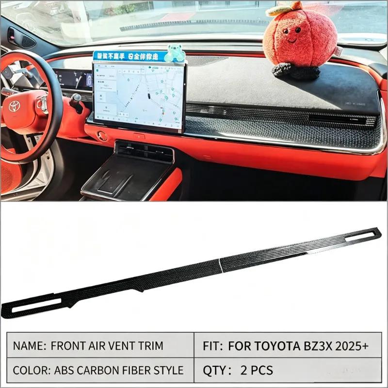 For Toyota bZ3X 2025: Carbon Fiber Look Interior Trim Cover Kit - ABS Self-Adhesive, Full Set Interior accessory