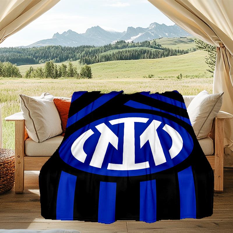 1PC F.C. Internazionale Milano Printed Soft Flannel Blanket Throw for Adult Bedroom Living Room Sofa Camping Travel Fan gifts Christmas Gifts