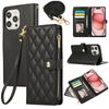 Lanyard Flip Leather Phone Case for IPhone 16 15 Pro Max 14 Plus 13 Mini 12 11 X XS XR SE 2022 8 7 6 Zipper Wallet Card Cover