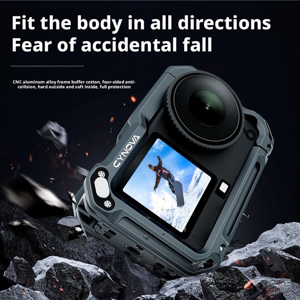 Для DJI ACTION 6 Металлическая клетка-кролик Спортивная камера с аксессуарами Металлический штатив-стабилизатор для камеры