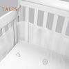 2 Pcs Mesh Crib Liner Breathable Crib Liner with Straps Baby-Safe Crib Liner for Baby Safety Covers 4 or 3 Sides Full-Size Baby Bed