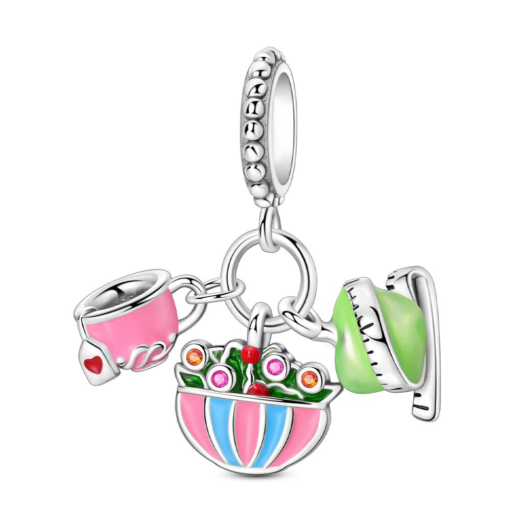 Original Charm Copper Bead Carriage Sun Cup Fit Bracelet Pendant Making Fashion Jewelry For Woman