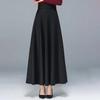 Макси-юбка с высокой талией А-силуэта Длинная юбка с карманами Дышащая Утягивающая Дизайн с большим подолом Юбка для офисной леди