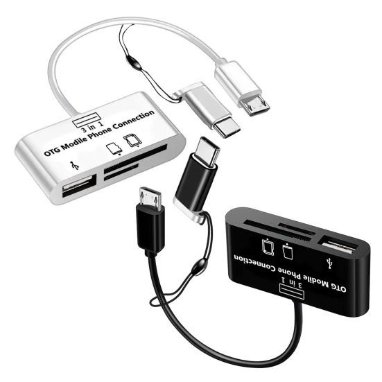 Compact Driver-free Portable External Card Reader Micro-SD/TF OTG Converter for Smartphone