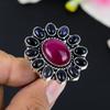 Red Jade, Sunstone Gemstone 925 Sterling Silver Jewelry Ring Size 9 KG-141