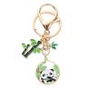 Новогодний брелок с пандой, бамбуковый венок, кулон, полированный зажим для омара, легкая сумка через плечо, школьный ранец, украшение, кулон, брелок